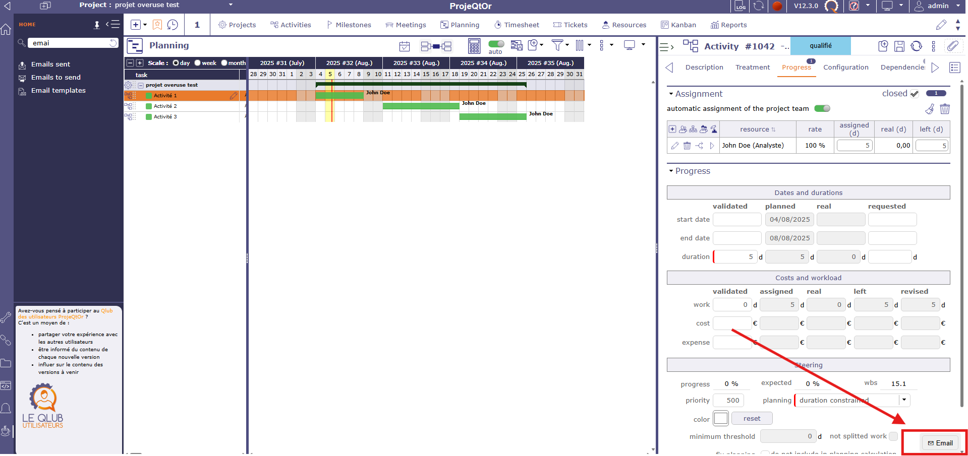 minimize email sending