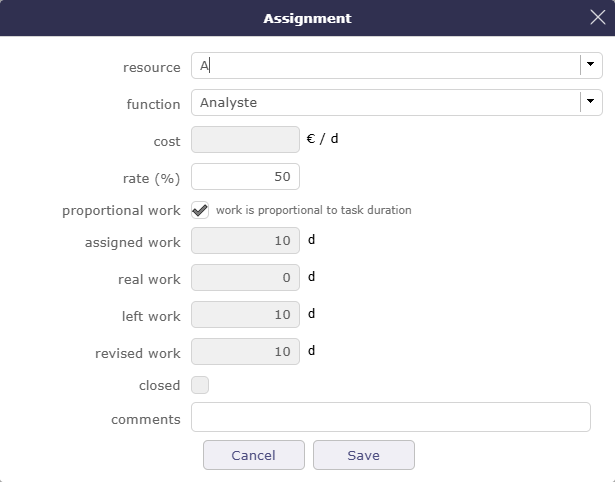 option proportional work